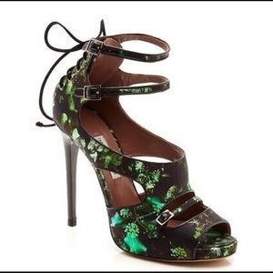 Tabitha Simmons black and green ivy Bailey sandal